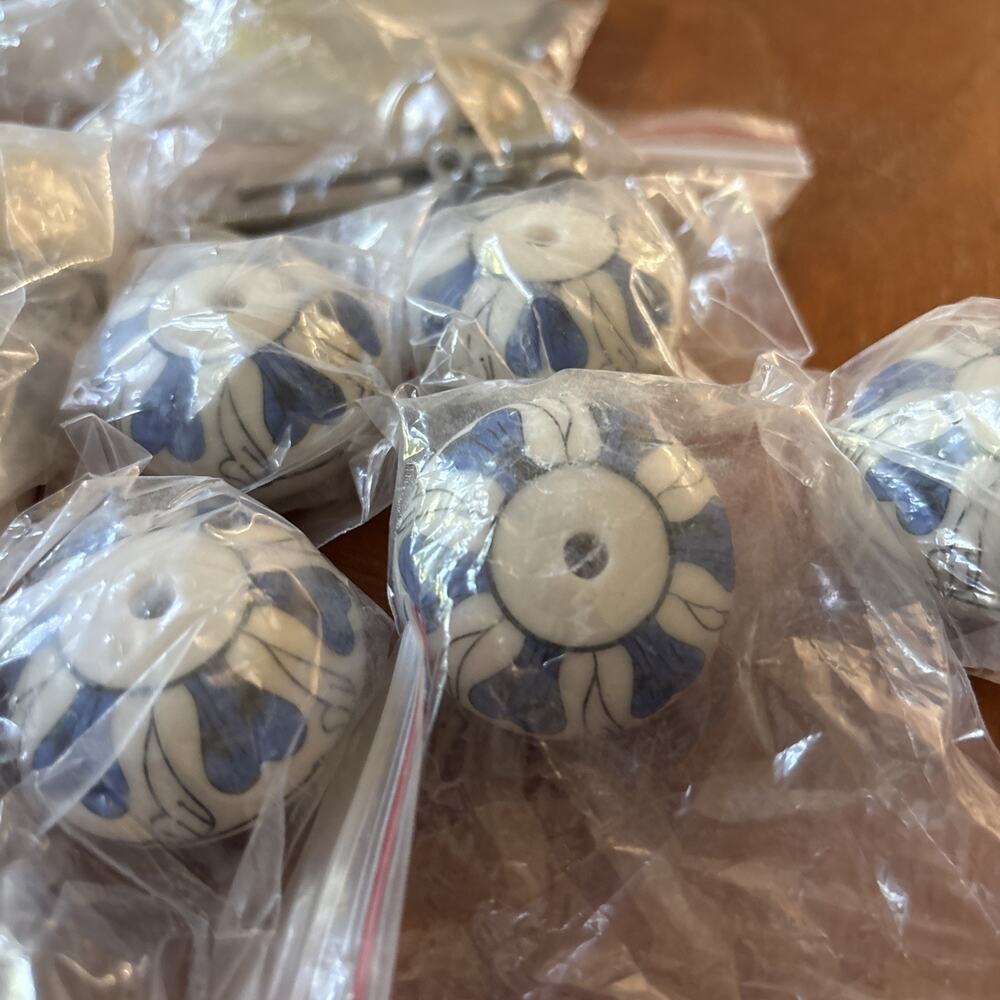Ceramic Cabinet Knobs 11 Blue & White Cabinet Knobs
